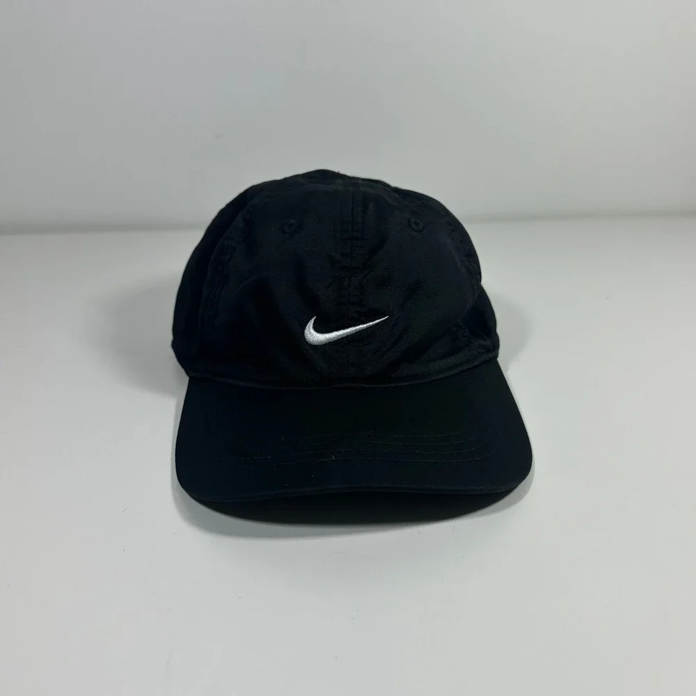 Nike Dri-FIT Toddler Hat Black Swoosh Logo Adjustable Baseball Cap 617845-023